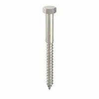 Hex Head Lag Screw: 3/8 in Size, 4 in Lg, Stainless Steel, NL-19, 10 PK (MPN FBLB384P10)