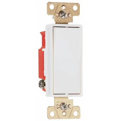 PASS & SEYMOUR Wall Switch: Rocker Switch, 3-Way, Maintained, White, 120/277V AC - Rocker Wall Switches