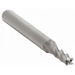 Carbide square end mill with 3 mm cutting diameter, 4 flutes, 12 mm length of cut, and 39 mm overall length. Designed for general-purpose milling of flat-bottomed slots, profiles, and contours in metals and composites. Suitable for tool and die making, mold manufacturing, and production machining requiring precise square shoulders.