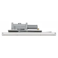 This Grade 1 heavy-duty concealed-mount door closer is constructed of aluminum and features a non-hold open track arm with adjustable spring size 6. It is ADA compliant and suitable for both interior and exterior applications. Typical uses include controlling door closing speed and force in commercial or institutional settings