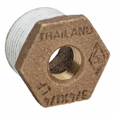 OEM Approved Vendor 3/4 in x 1/4 in Class 125 Brass Threaded Pipe - Threaded Low-Pressure Pipe Fittings for Potable Water with Thread Sealant