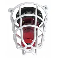 This steel guard is designed for indoor wall mounting to protect sounders from vandalism and accidental damage. It includes mounting hardware and has an overall depth of 5 1/8 inches. The guard does not include an alarm and is suitable for use with sounders in commercial or industrial settings