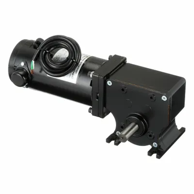Dayton Gearmotor: Right Angle, 12V DC, TENV, 54 RPM, 165 in-lb Max Torque, 28:1 - Right Angle DC Gearmotors