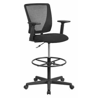 FLASH FURNITURE Harper Adjustable-Arm Drafting Chair - Adjustable-Arm Drafting Chairs
