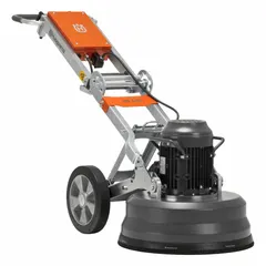 Planetary floor grinder with three 9-inch discs and a 20-inch grinding width. Suitable for surface preparation, concrete grinding, and coating removal on industrial and commercial floors.