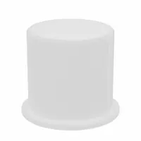 This flanged sleeve bearing is made of nylon in an off-white color. It has a 1 in bore, 1 1/8 in outside diameter, and 1 1/8 in overall length. Sold in a pack of 10. Typical applications include supporting rotating or oscillating shafts in conveyors, packaging machinery, and agricultural equipment