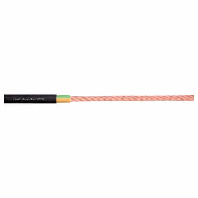 CHAINFLEX Motor Cable: 12 AWG, 1 Conductors, Order by the Foot, TPR Jacket - Continuous Flexing Power Cables
