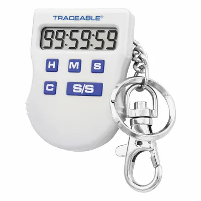 TRACEABLE Digital Timer: 3/4 in x 1 1/2 in x 2 in, 3/4 in Overall Dp, 1 1/2 in Overall Ht - Digital Timers