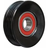 Steel ribbed serpentine idler pulley for light-duty applications. Compatible with 4PK belt trade size. Used to guide and tension the serpentine belt in accessory drive systems