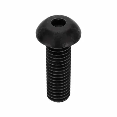 KERR LAKESIDE Socket Head Cap Screw: 3/8"-16 Thread Size, 1 1/4 in Lg, Button, Black Oxide - Button Head Socket Cap Screws