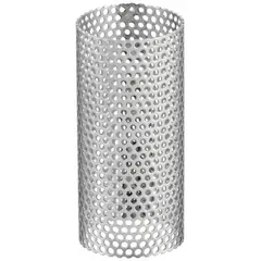 Replacement perforated screen for Y strainers, constructed from 304 Stainless Steel. Features a 0.062 in screen size and 4.5625 in length. Used to filter particulates from fluid systems, protecting downstream equipment such as valves and pumps.