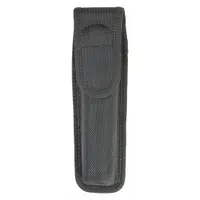HEROS PRIDE Flashlight Pouch: Black, Nylon, Ballistic, 7 1/2 in x 2 1/4 in, Snap Closure (MPN 1066)
