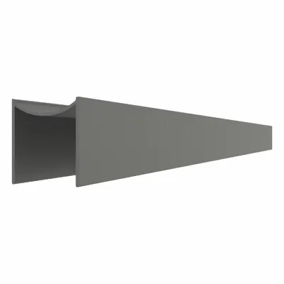 HADRIAN Alcove Channel, Slate, 57 in H x 1 1/8 in W - Brackets, Alcove Clips & Channels for Bathroom Partitions