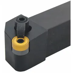 The DORIAN MRGNL246E is an indexable turning and profiling toolholder designed for external turning, facing, and contouring operations on lathes and machining centers. It accepts standard indexable carbide inserts for metal cutting in general machining applications.