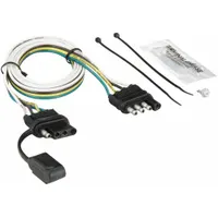 This 4-way T-connector provides a reliable electrical connection between a towing vehicle and trailer for lighting functions such as brake, turn, and tail lights. Constructed with PVC and accommodating 16 to 18 gauge wire, it is suitable for both vehicle and trailer use in fleet and vehicle maintenance applications