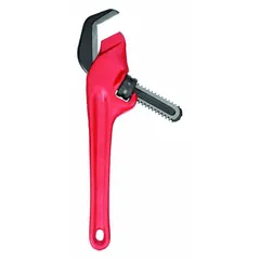 This hex pipe wrench features a smooth jaw and an I-Beam handle for secure gripping of hex-shaped pipes and fittings. With a 2-5/8 in jaw capacity and 9-1/2 in overall length, it is suited for plumbing, mechanical, and industrial maintenance tasks involving assembly, disassembly, and repair.