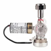 This stainless steel switch-type regulator with a female CGA 660 connection is used to control gas flow from calibration gas cylinders during portable gas detection calibration. It ensures accurate delivery of calibration gas to instruments in industrial safety applications