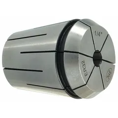 Sealed ER coolant collet for CNC machining centers and lathes. ER20 size with 5/16-inch capacity. Designed to hold cutting tools while delivering coolant through the collet to the cutting edge, with sealed construction to prevent leakage in high-pressure coolant applications.