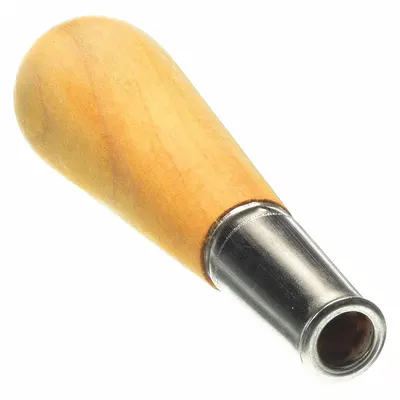 NICHOLSON File Handle: Contoured, Wood, Push-On, 4 7/8 in Overall Lg - Push-On Handles