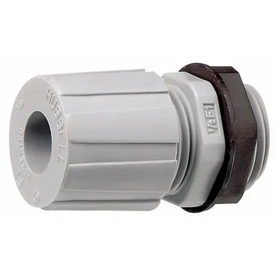 HUBBELL WIRING DEVICE-KELLEMS Liquid Tight Cord Connector: Nylon, 3/8 in MNPT, 0.28 in to 0.34 in - Straight Plastic Cable Grips