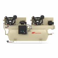 INGERSOLL RAND Duplex Compressor: 5 hp, 2 Stage, Horizontal, 120 gal, 33.6 cfm, 175 psi, 460V AC (MPN 2-2475E5-P)