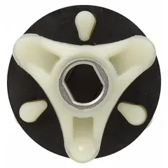 This drive coupling connects the motor to the transmission in washing machines and dryers, transferring torque to spin the drum during wash and dry cycles. It is a genuine OEM replacement part for Whirlpool brand laundry equipment.