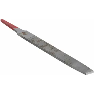 SIMONDS Machinists File: Rectangular, Smooth Cut, 4 in Lg without Tang, 7/16 in Wd - Tapered Single-Cut Rectangular Files