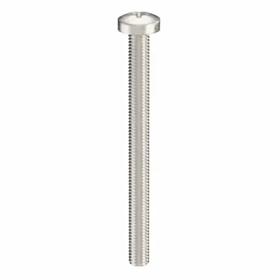 USA INDUSTRIALS Machine Screw: M5x0.80 Thread Size, 60 mm Lg, 316, Stainless Steel, Plain - Pan Head Machine Screws