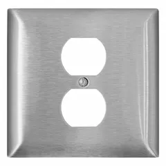 This 2-gang wall plate accommodates two toggle switches in a standard-size electrical box. Constructed from stainless steel, it provides corrosion resistance for use in various indoor environments. Suitable for residential, commercial, and industrial applications where a durable, clean finish is required.