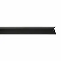 PETG outside-corner trim for wall protection in high-traffic areas. Provides impact resistance and a clean finish. Commonly used in corridors, loading docks, and manufacturing facilities. Black color, 0.04 in thickness, 10 ft length