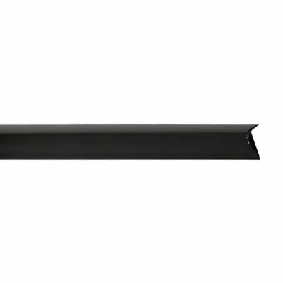 ACROVYN Corner Cover: PETG, Outside Corner, 10 ft Panel Size, Black, 0.04 in Thick - PETG Wall Panels & Coverings Trim