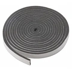 This rubber replacement gasket is designed for use with grease interceptors in commercial kitchen drainage systems. It seals connections between interceptor sections to prevent leaks. The matte black gasket has a 15 ft overall length.