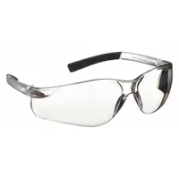CONDOR Safety Glasses: Clear/Silver Lens, Frameless, Mirrored/Scratch-Resistant, Clear/Silver Frame