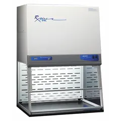 This LABCONCO filtered balance enclosure is designed for weighing powders, bulk materials, and handling equipment in laboratory settings. It measures 4 ft wide by 5 ft high and is supplied unassembled with a work surface included. A base/stand is required but not included; a blower is not required.