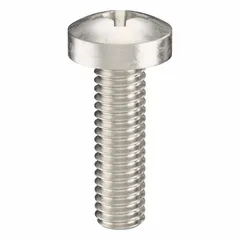M4x0.70 thread, 14 mm length, 316 stainless steel with plain finish. Pan head with #2 Phillips drive. Supplied in a 50-piece pack. Suitable for fastening in corrosive environments such as marine, chemical processing, or food equipment.