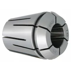 This sealed ER coolant collet is designed for ER16 collet systems and accommodates an 8 mm tool shank diameter. It is used in CNC machining centers to hold cutting tools while delivering coolant through the collet to the cutting edge, with a sealed design that prevents coolant leakage in high-pressure applications.