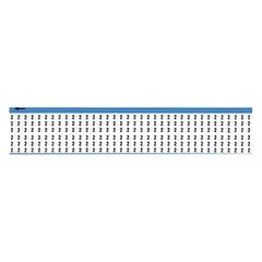 Black on white vinyl cloth labels, 900 per pack (25 sheets). Rated for -40°F to 176°F. Used for identifying wires and cables in industrial control panels, electrical installations, and facility maintenance.