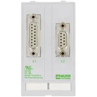 This panel interface insert features a SUB-D9 female-to-solder data port configuration. It is designed for data connectivity applications in industrial control cabinets and automation systems, providing reliable signal transmission. Dimensions: 51 mm x 88 mm