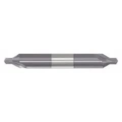 APPROVED VENDOR Plain-Tip Center Drill, #2/0, 82°, AlTiN Coated Carbide, Double End, 1 1/2 in Overall Length