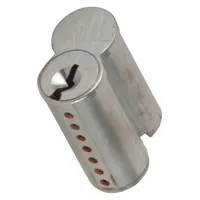 This SCHLAGE cylinder is a small format interchangeable core (SFIC) for cylindrical lock assemblies. It features a chrome finish and a 7-pin A keyway. Used in commercial access systems where quick rekeying is required without removing the lockset
