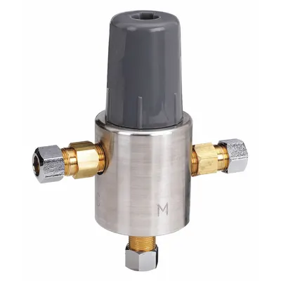 SYMMONS Thermostatic Mixing Valve, 4-1/8 in Overall Length, with Limit Device - Valves & Valve Parts for Bathtubs & Showers