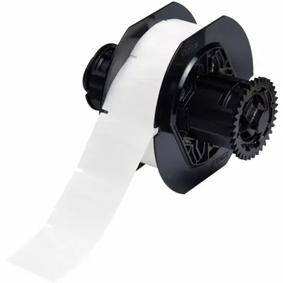 BRADY Wraparound Label: 1 1/2 in x 1 1/2 in, Vinyl, White (Matte) - Brady Precut Label Rolls