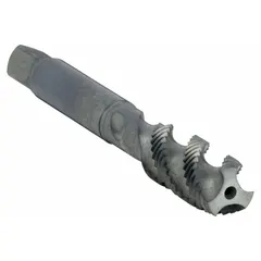 General purpose spiral-flute tap for threading blind holes. Features M12x1.25 thread, D5 / 6H tolerance, 3 flutes, and semi-bottoming chamfer. Suitable for ferrous and non-ferrous materials.