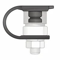 This gray rubber cap protects the quick-disconnect end of a warning whip from dirt, moisture, and debris during storage or transport. Commonly used on trucks, trailers, and heavy equipment to extend whip assembly life. Measures 3/4 in height and 1 1/4 in width