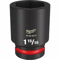 MILWAUKEE Deep Impact Socket: 1 in Drive Size, SAE, 1 15/16 in Socket Size, 6-Point, Deep, Friction (MPN 49-66-6519)