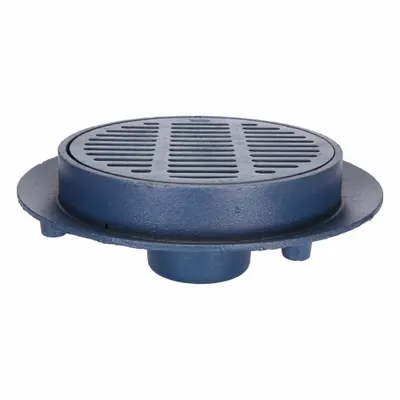 ZURN Z503-4IC Cast Iron Slotted Round Area Drain, 4 in Nominal Pipe Size - Area Drains