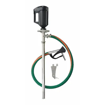 Dayton Electric Drum Pump: Pump with Hose & Nozzle, 1 1/3 hp HP, 120 V AC, 18 gpm - Centrifugal Electric Drum Pumps