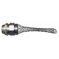 Insulated straight liquid-tight conduit fitting with strain relief. Steel body with stainless steel mesh, 2-1/2 in MNPT connection. Mesh length 9-3/4 in. Suitable for wet or hazardous locations where dust or combustible fibers are present