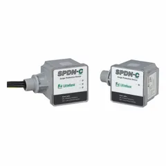 Single-phase external surface-mount surge protective device (SPD) with polycarbonate enclosure. Rated 120V AC, maximum continuous operating voltage 180V AC. Provides voltage protection ratings of 1200V (L-G), 600V (N-G), and 700V (L-N). Includes LED status indicator. Suitable for protecting electrical systems from transient overvoltages in commercial and industrial applications.