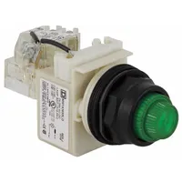 SCHNEIDER ELECTRIC Pilot Light: 30 mm Panel Mounting Size, Green, LED, 9001SK Series (MPN 9001SKT38LGG31)
